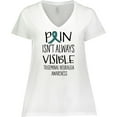 thumbnail image 3 of Inktastic Trigeminal Neuralgia Awareness Pain Isn't Always Visible Women's Plus Size V-Neck T-Shirt, 3 of 5