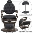 thumbnail image 7 of BarberPub Heavy Duty Metal Vintage Barber Chair Hydraulic Recline Salon Beauty Spa Chair 2933 Black, 7 of 7
