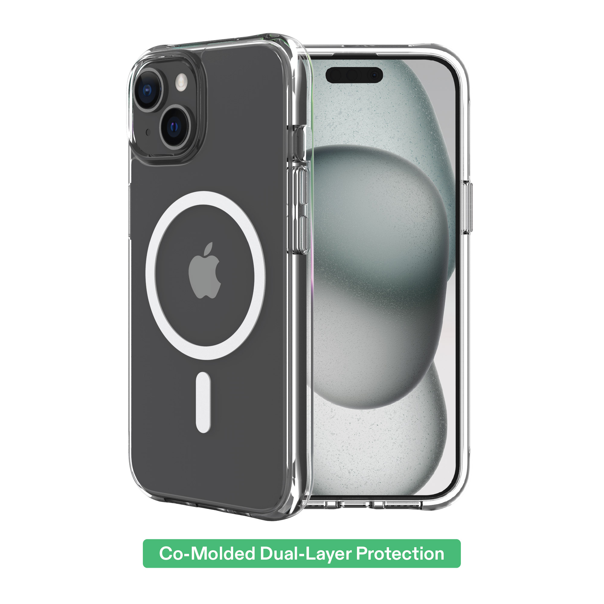 Onn MagSafe Compatible Phone Case for iPhone 15/14/13, Clear photo 4
