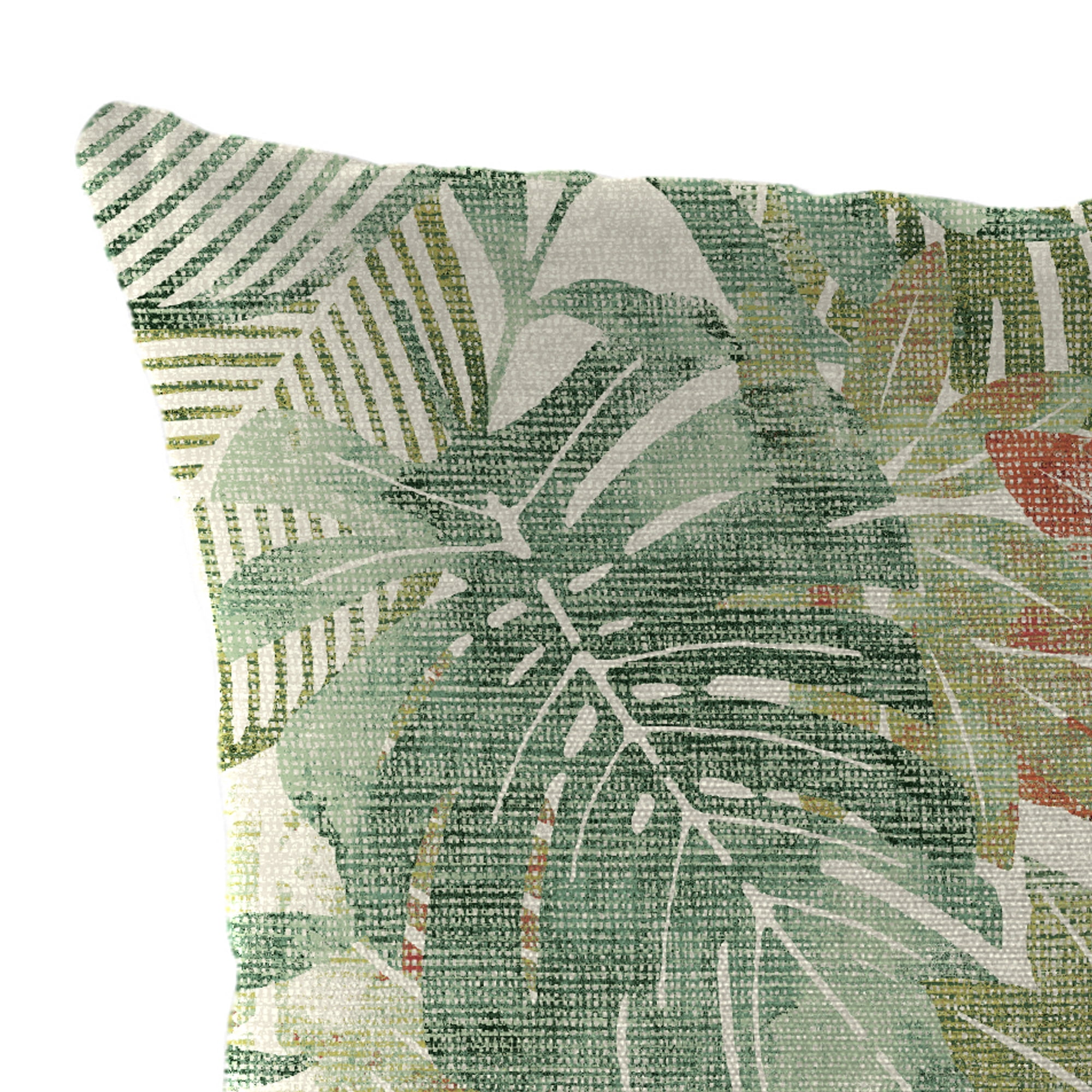 Jordan Manufacturing 18" x 18" Wesley Almond Green Leaves Square Outdoor Throw Pillow (2 Pack)