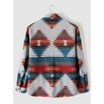thumbnail image 3 of ZAFUL Tribal Geometric Print Blend Wool Jacket Gray L, 3 of 6