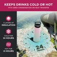 thumbnail image 3 of Botella De Agua Finedine - Botella De Agua Aislada De Acero Inoxidable Con Tapa Abatible Con Pajita Y Tapa De Boca Ancha - Mantiene El Frío Y El Calor - 25 Oz / 739 Ml - Dreamy Pink-Green, 3 of 5