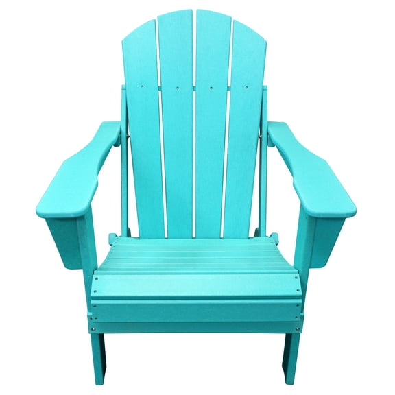 All-Weather Adult Folding Adirondack Chair - Turquoise