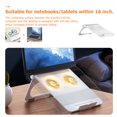 thumbnail image 2 of FENGGUIQU Stable White Laptop Cooling Stand with Dual Fans and Silicone Padding for Ventilation, 2 of 7