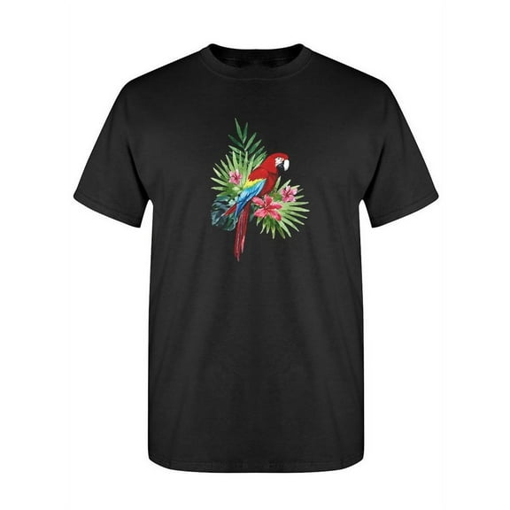 Parrot With Plants T-Shirt Women -SPIdeals Designs, Female 5X-Large