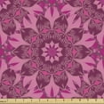 thumbnail image 1 of Floral Upholstery Fabric by the Yard, Oriental Ornamental Flower Pattern Folk Effects Traditional Ottoman, Decorative Fabric for DIY and Home Accents, Pink Dark Magenta by Ambesonne, 1 of 5