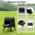 thumbnail image 5 of Camping Wood Stove - Portable Wood Burning Stove for Cooking, Heating, Picnic, Hiking, BBQ, Travel, RV (Large), 5 of 6