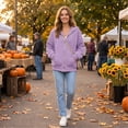 thumbnail image 6 of Y2K Loose Athletic Zip Hoodie Women Long Sleeve Full Zipper Sweatshirt Drawstring Casual Fall Winter Oversized Solid Jacket With Pockets, 6 of 9