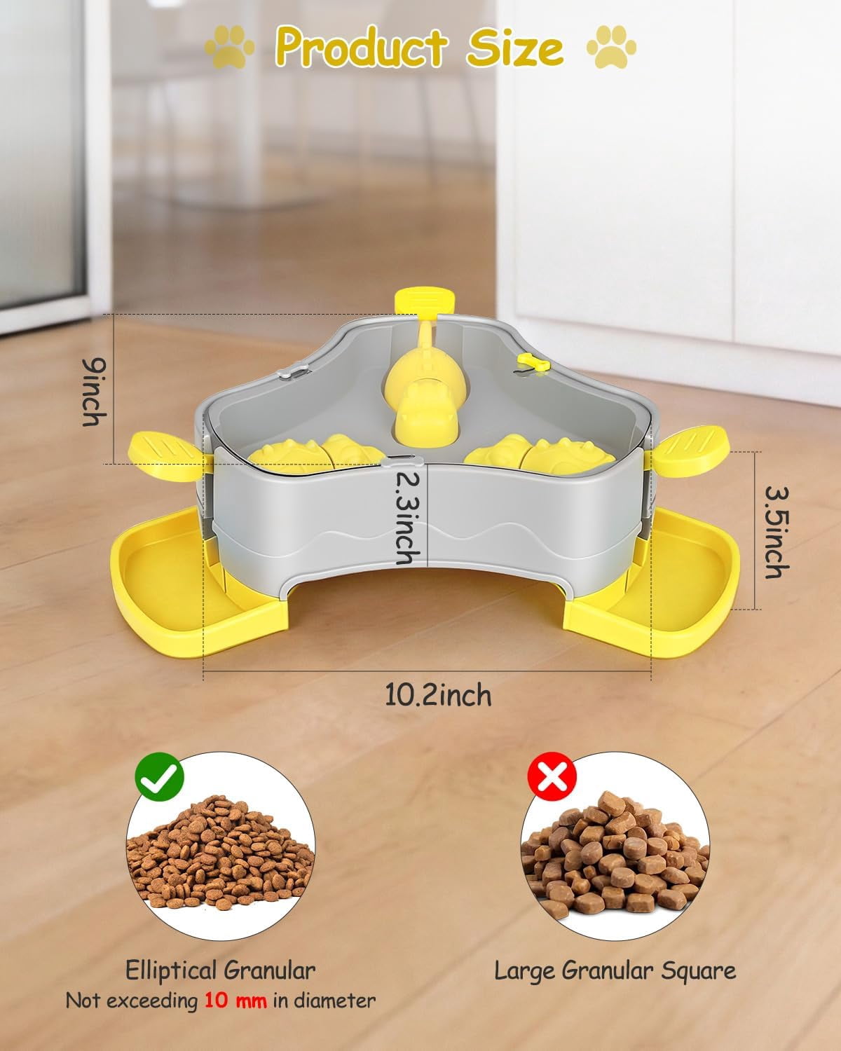 3-in-1 Press-Type Dog Treat Dispenser Puzzle Toy with No-Slip Slow Feeder for Interactive Brain Training and Enrichment for Smart Dogs and Cats, 3 Color Options