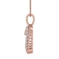 thumbnail image 2 of 1/4 Carat Diamond Heart Pendant Necklace in 14K Rose Gold (Silver Chain Included) (I1-I2 Clarity), 2 of 3