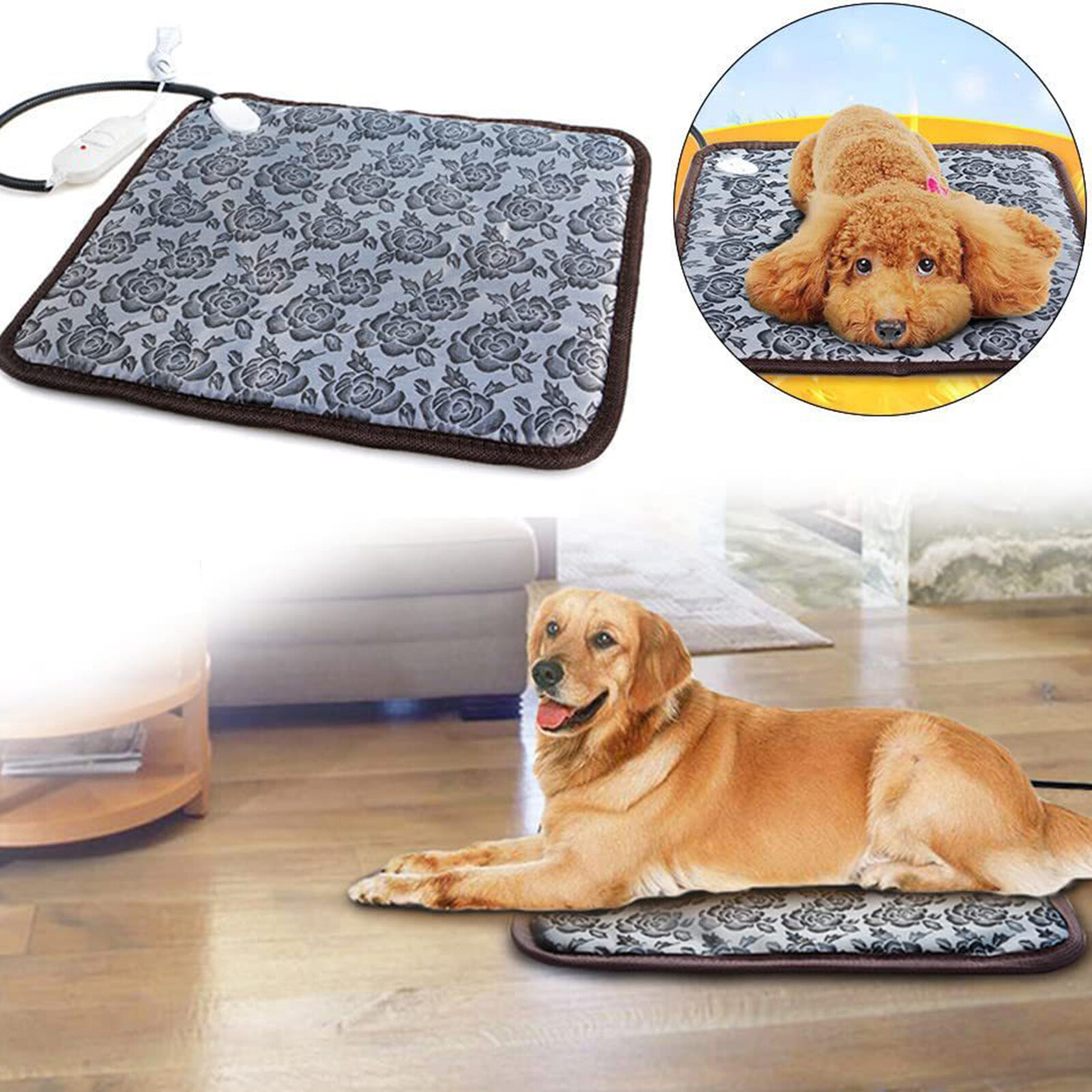Hinzonek Heated Pet Bed Mat for Cats and Dogs photo 6