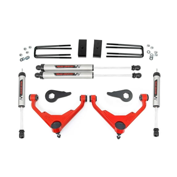 Rough Country 3" V2 Lift Kit for 01-10 Chevy/GMC 2500HD | FT Codes - 859670RED