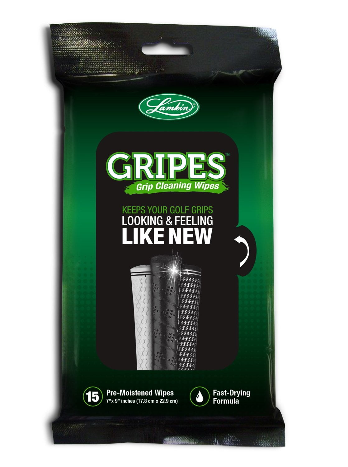 Lamkin Gripes Grip Cleaning Wipes (15 pack) Golf Accessory NEW