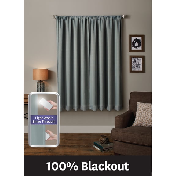 Better Homes and Gardens Ultimate Light Blocker 100 Percent Blackout Tiffany Window Curtain