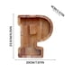 thumbnail image 5 of Lata de ahorros de madera con letras en inglés, lata de ahorros de vidrio transparente, alcancía, 5 of 6