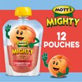 thumbnail image 3 of Mott's Mighty Strawberry Peach Applesauce, 3.2 oz, 12 Count Clear Pouches, 3 of 14