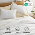 thumbnail image 3 of Ivory Quilt Set King - 3-Piece Lightweight Bedspread 106"x96" with 2 Pillow Shams, Soft Coverlet Thin Comforter for Modern Bedrooms, All Season Bedding Set, 3 of 17