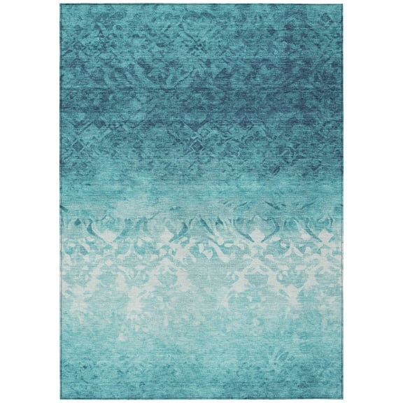 Dalyn Rugs Machine Washable Indoor/Outdoor Chantille Teal 2'6" x 3'10" Rug