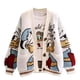 thumbnail image 1 of Disney Knitted Cardigan Japanese Donald Cartoon Sweaters for Women Coat Female Autumn and Winter Loose Wild Thicken Kawaii Tops, 1 of 5