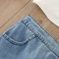 thumbnail image 6 of Youmylove Toddler Girls Sleeveless Ribbed Vest T Shirt Tops Denim Lace Skirts Outfits Toddler Girl Clothes, 6 of 8