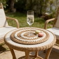 thumbnail image 6 of Linen Round Placemats Set of 2, Washable Heat Resistant Mats, Farmhouse Decor for Kitchen Dining Table, 6 of 6