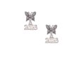 thumbnail image 2 of Delight Jewelry Silvertone Horizontal Year 2026 Silvertone Antiqued Butterfly Post Earrings, 2 of 4