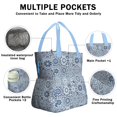 thumbnail image 3 of Boho Bohemia Flower Drawstring Lunch Bag Women - Drawstring Lunch Bag Insulated for Work Office - Stain-Resistant Large Lunchbags for Women with Multi-Pockets, 3 of 6
