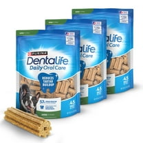 Purina DentaLife Daily Oral Care Mini & Toy Dog Treats with Chicken, 14.7 oz Pouch (3 Count)