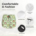 thumbnail image 4 of Gukieu Cute Chubby Frog Print Women's Sports Shorts with Drawstring Elastic Waistband for Running, Yoga, Fitness-Large, 4 of 7