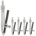 thumbnail image 1 of MasteelfCA 5Pcs Math Compass Drafting Tools Geometry Circle Drawing Compass for School, 1 of 8