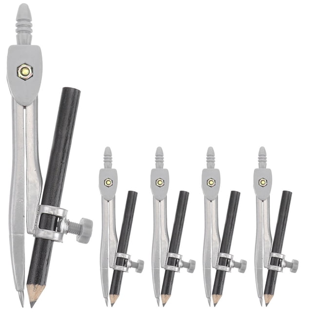 MasteelfCA 5Pcs Math Compass Drafting Tools Geometry Circle Drawing Compass for School
