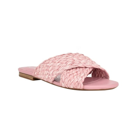 

Calvin Klein Womens June 2 Woven Peep-Toe Slide Sandals