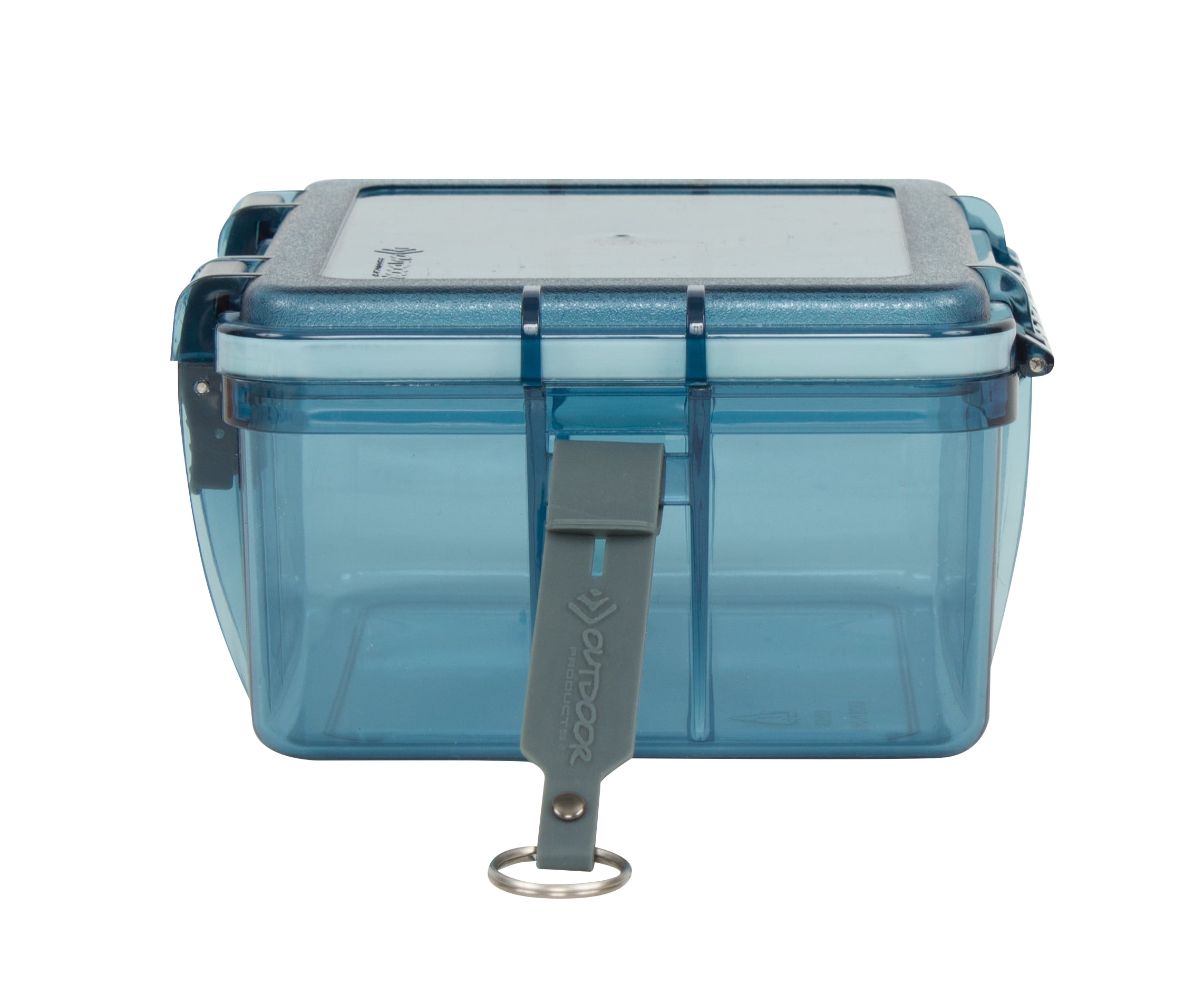 Outdoor Products Large Watertight Case Dry Box, Blue, 8" x 6.75" x 3.5", Polycarbonate