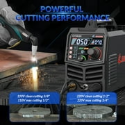 GZ GUOZHI 50A LED Plasma Cutter,110V/220V,IGBT Inverter,Digital Display,Front Pressure Gauge,Pre/Post Flow,2T/4T Mode,1/4 NPT,1/2Clean Cut