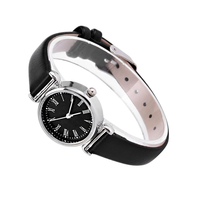 Exquisito Vestido de Mujer de Moda Pequeña Mira El Reloj de Pulsera de Cuero Retro para Varias Ocasiones