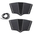 thumbnail image 1 of Filfeel 2PCS Archery Arm Guard PU Leather Protective Arm Wristband Medieval Punk Bracers For Adult And Junior, 1 of 8