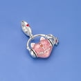 thumbnail image 4 of 925 Sterling Silver Cat Enjoying Music Dangle Charm For Bracelets & Bangle Pendant Jewelry, 4 of 5