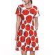 thumbnail image 1 of Easygdp Hand Drawn Tomatoes para Vestido Transpirable de Mujer, Vestido Suelto de Manga Corta con Pliegues y Bolsillos para el Verano, 1 of 6