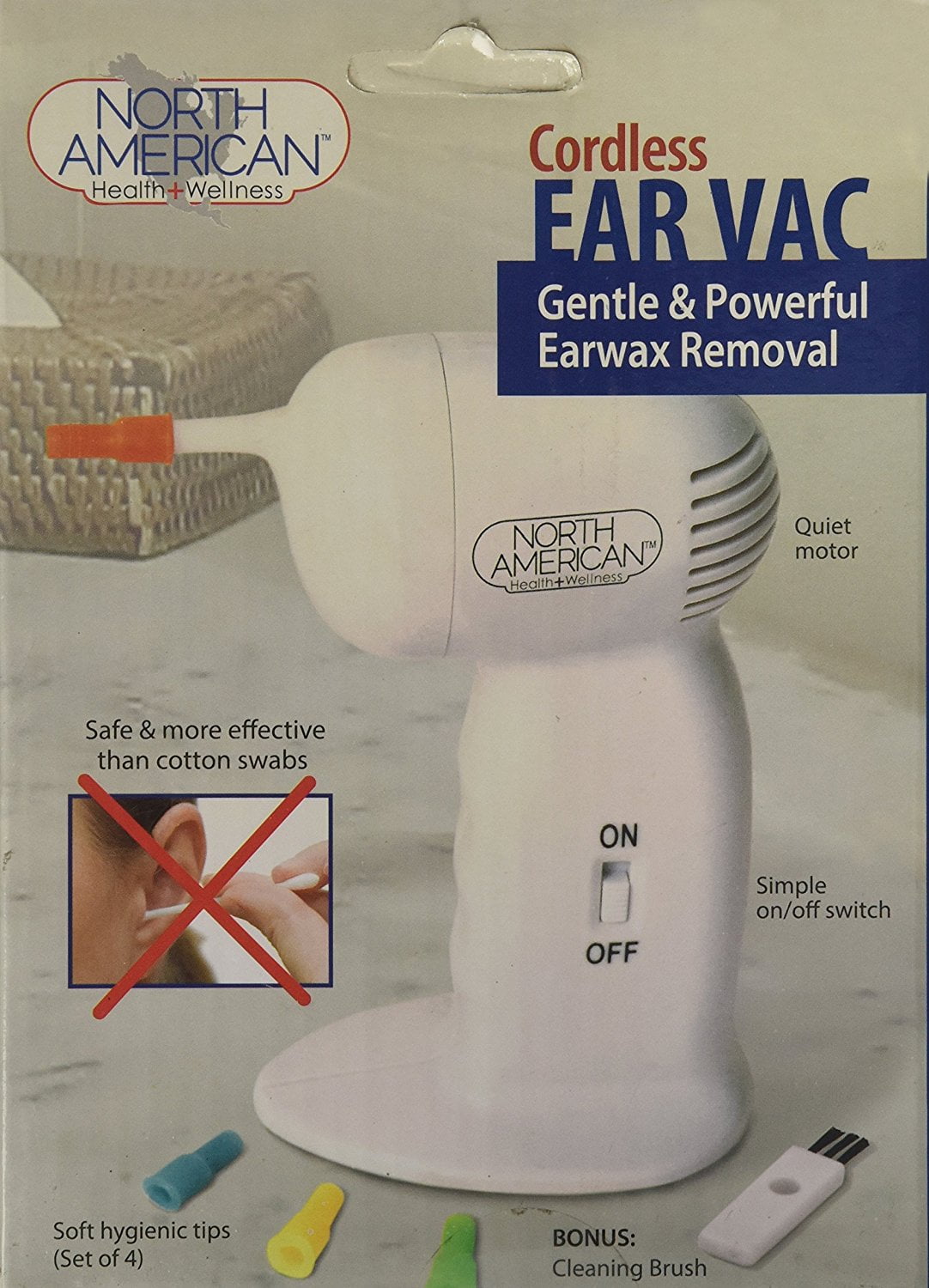 Health and Wellness Cordless Ear Vac Gentle effective ear cleaner