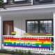 thumbnail image 5 of Banner de arco iris Decoraciones de orgullo Letrero de patio de arco iris LGBTQ Telón de fondo Suministros para fiestas gay de vacaciones 300X50 cm Decoración de orgullo colgante para jardín interior, 5 of 6