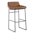 thumbnail image 2 of MOE'S Home STARLET BARSTOOL Ouvert Route Marron Cuir-M2, 2 of 6