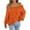 Orange, variant on Off The Shoulder Sweaters for Women Long Balloon Sleeves Knit Pullover Textured Knitwear Chic Date Night Blouse Tops with Elegant Twist Knot Front Hem