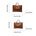 thumbnail image 3 of Leather Laptop Briefcases Large Capacity Tote Handbag PC Carrying Case Laptop Bag for Work Business Travel College, 3 of 21