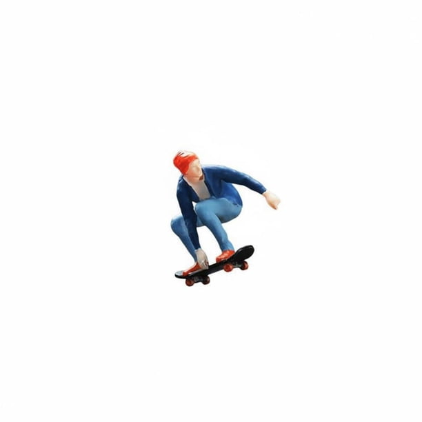 Figura de chica patinadora Chico patinador azul