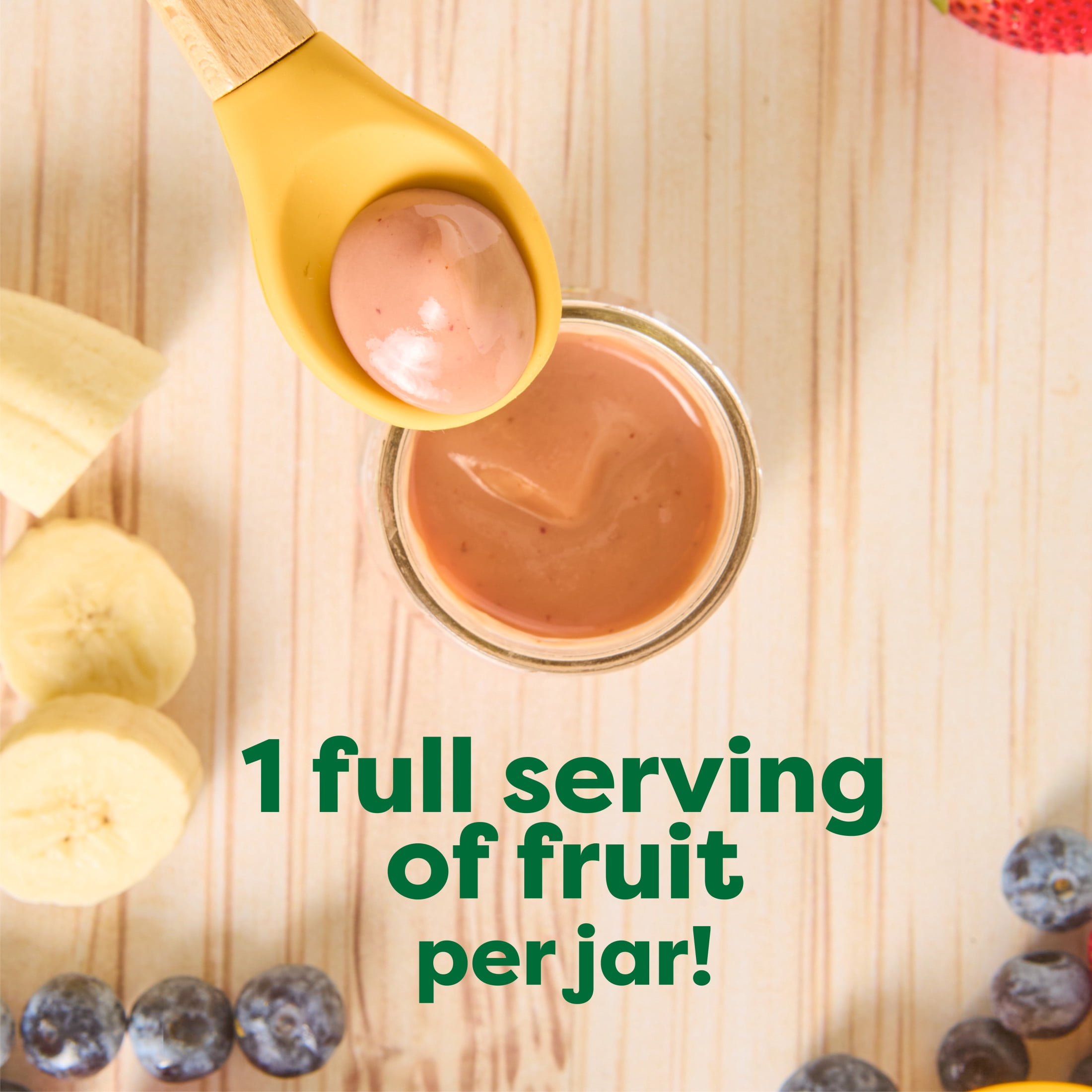 (10 pack) Beech-Nut Organics Stage 2 Organic Banana Strawberry & Blueberry Baby Food, 4 oz Jar