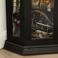 thumbnail image 4 of S-HOME Black Lighted Corner Curio Cabinet with Glass Display Shelves and Included Bead Bulb Perfect for Stylish Home Décor, 4 of 14