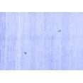 thumbnail image 1 of Ahgly Company Indoor Rectangle Solid Blue Modern Area Rugs, 2' x 5', 1 of 4