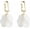 Geometric seashell earrings, variant on Seashell Pearl Stud Earrings for Women Ocean Sea Theme Sweet Double Layer Acrylic Shell Lightweight Dangle Drop Earrings for Summer Beach Holiday Halloween Party accessories Accessories