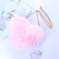 thumbnail image 4 of Miangastore 1 Pce Sac en Forme de Cœur Rose Chaîne Peluche Portable Rangement pour Femmes, 4 of 8