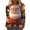 #0175-Multicolor, variant on Uootdi Ladies' Casual Christmas Print Round Neck Three Quarter Sleeve 3/4 Sleeve T-shirt Loose Top Gift